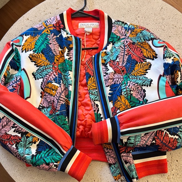Emilio Pucci Jackets & Blazers - Emilio Pucci Multicolor Feather bomber